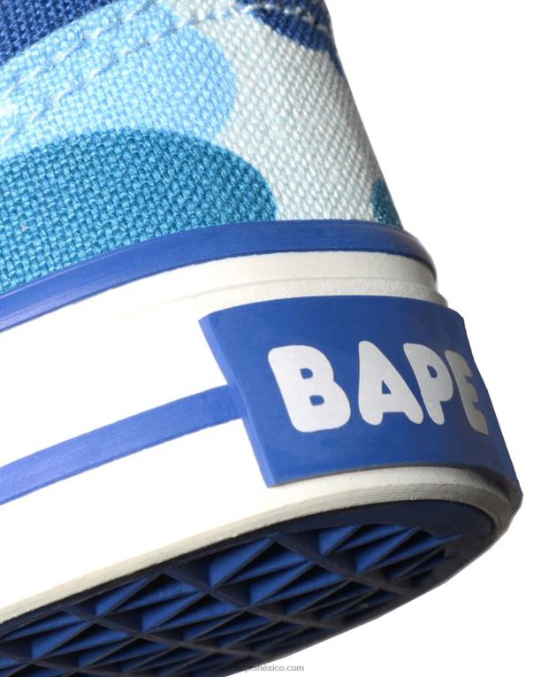 zapatillas sin cordones con parche de cabeza de camuflaje abc niños A Bathing Ape 00RH1617 azul