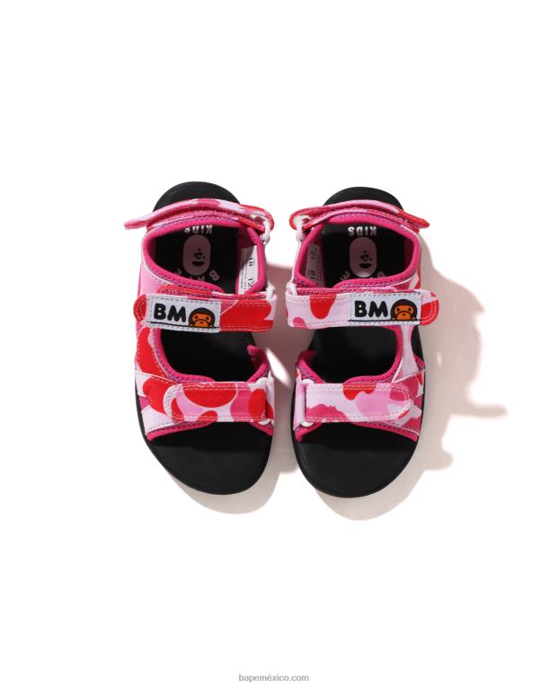 sandalias bebe milo abc niños A Bathing Ape 00RH1268 rosa